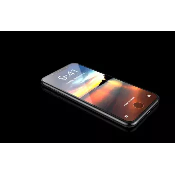 Rūdīta stikla ekrāna aizsargs Devia Van Entire View iPhone XR 6,1 collu — melns