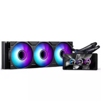 Phanteks Glacier One 360M25 LCD šķidruma dzesēšanas sistēma, 6 collu displejs - 360 mm, melna