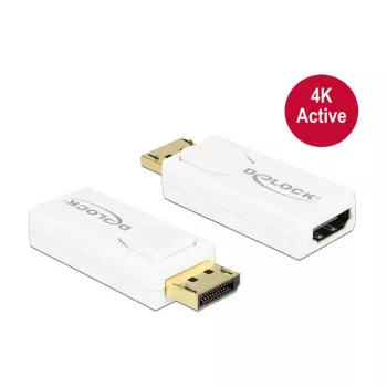 DeLOCK 65580 DisplayPort 1.2 uz HDMI aktīvais adapteris, 4K, balts