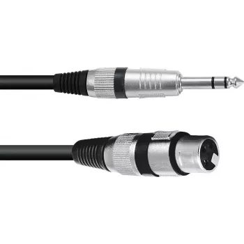 Adaptera kabelis XLR uz 6,3 mm Omnitronic 30225180 — 1x XLR ligzda uz 1x 6,3 mm ligzdu, 0,9 m
