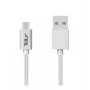 USB uz Micro USB datu kabelis Tellur Nylon Braided 1 m Sudrabs
