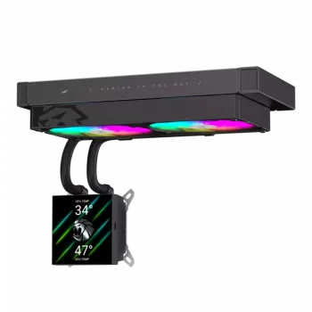 Gamemax GLACIER 240 LCD BK – Šķidruma dzesēšanas sistēma procesoriem Intel un AMD