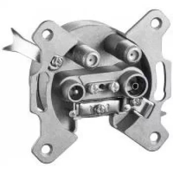 Wentronic Goobay 4-caurumu antenas kontaktligzda, 2dB – caurlaides vai gala kontaktligzda, līdzstrāvas caurlaide (67049)