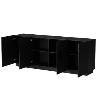 Kumode Cama LIVERTI 2000x420x780 mm, melna, skaidu plātnes rāmis, 16 mm