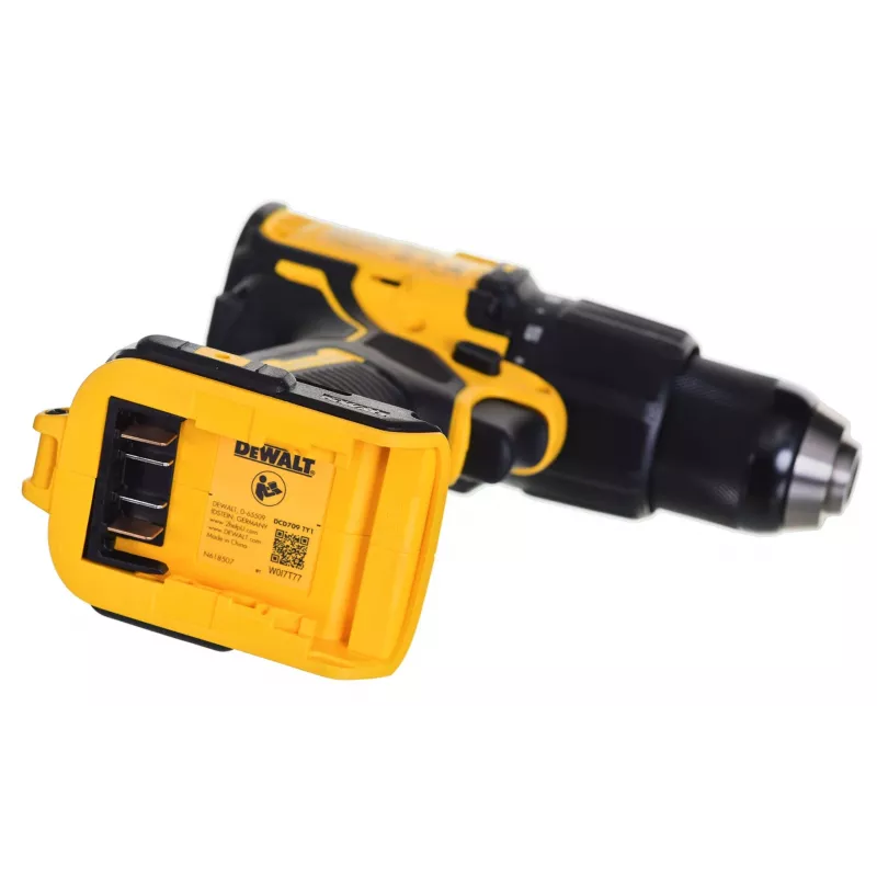 Dewalt DCD709D2T triecienuzgriežņu atslēga ar akumulatoru un lādētāju