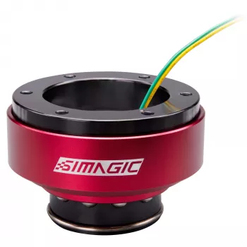 Simagic Quick Release QR70 HALF 70mm — ātrās atvienošanas rumbas savienotājs sacīkšu stūrēm, 70 mm skrūvju izvietojums