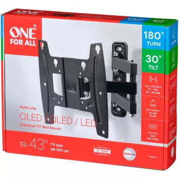 One For All WM4251 Melns – Fiksēts TV sienas stiprinājums 19-43 collām