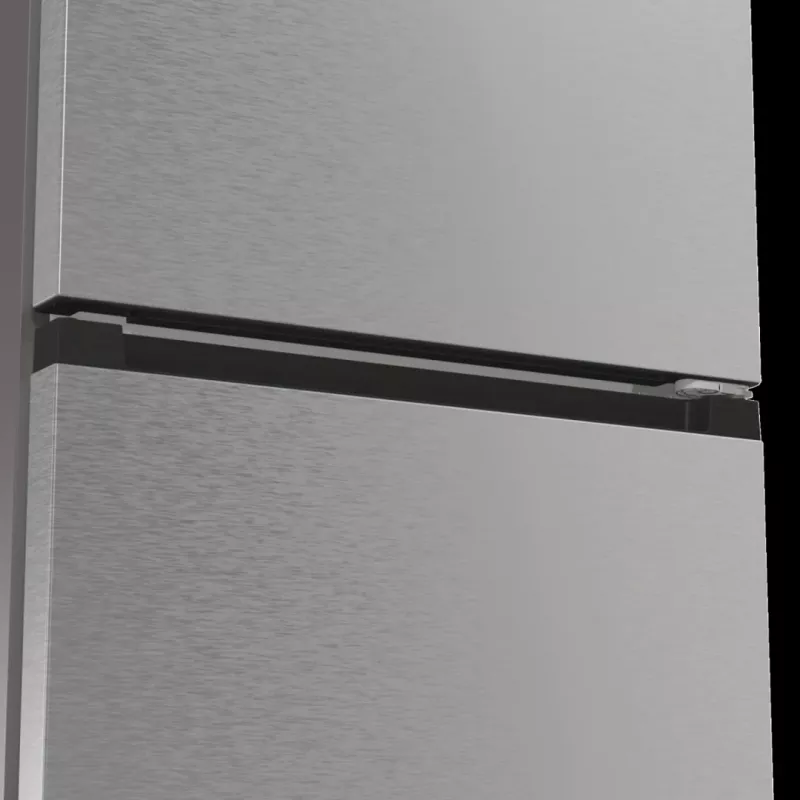 Ledusskapis ar saldētavu Gorenje NRB620E61X4WFE, brīvi stāvošs, nerūsējošais tērauds, kopējā ietilpība 413 L, saldētava apakšā 130 L, NoFrost, LED displejs