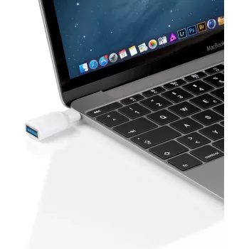 Wentronic Goobay USB-C™ adapteris - USB 3.0 A ligzda, balts - savienojumam starp USB-C™ un USB-A ierīcēm (66262)