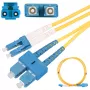 Optiskās šķiedras pagaidu kabelis Extralink EX.3630, 0,5 m, G.657.A1, SC–LC, FTTH, duplekss, dzeltens