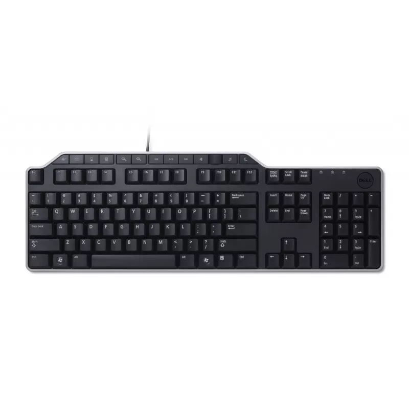 Dell KB-522 vadu biznesa multimēdiju USB tastatūra, melna, vācu (QWERTZ) izkārtojums