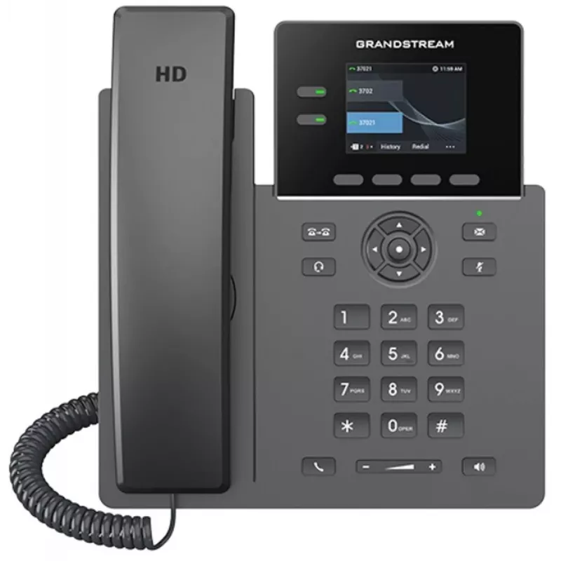 IP telefons Grandstream GRP2610, 2 līnijas, HD audio, VoIP
