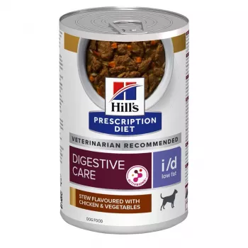 HILL'S Prescription Diet i/d Low Fat Stew ar vistu un dārzeņiem - mitrā suņu barība - 354g