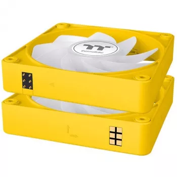 Thermaltake CT120 EX Reverse ARGB 120mm korpusa ventilators 3 komplektā Dzeltens