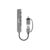 PORT CONNECT | USB-C/USB-A centrmezgls 4 porti USB-A 3.0 5Gbps