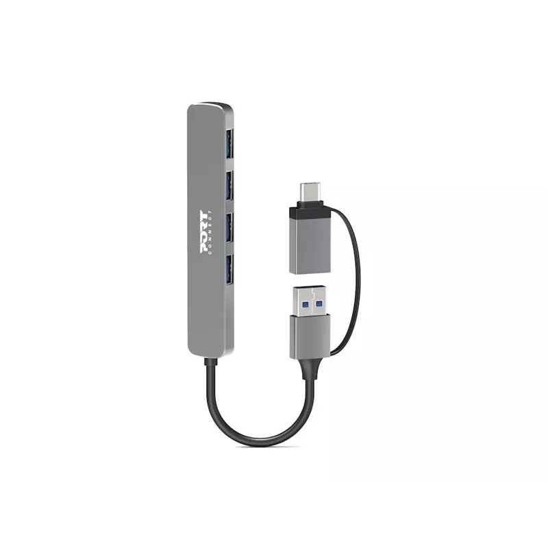 PORT CONNECT | USB-C/USB-A centrmezgls 4 porti USB-A 3.0 5Gbps