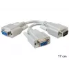 Delock 65403 seriālais Y adapteris, DB-9 spraudnis uz 2x DB-9 ligzda, 0,17 m, spārnskrūves, bēšs