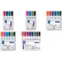 Marķieris Staedtler Lumocolor 351 Bullet tip Melns Gaiši zils Gaiši zaļš Rozā