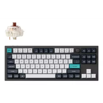 Bezvadu tastatūra Keychron Q3 Max RGB/CARBON Black Q3M-M3