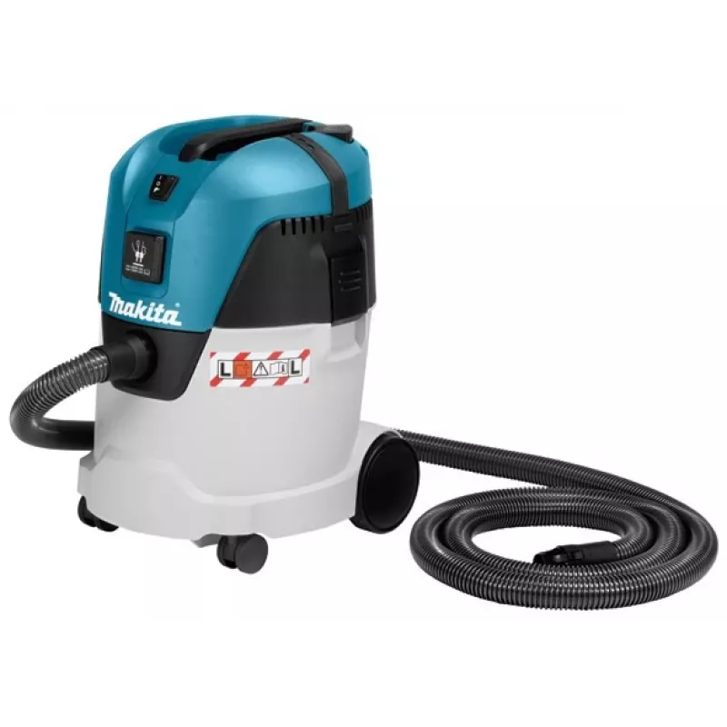 Slapjās un sausās tīrīšanas putekļsūcējs Makita VC2512L — 25 L, 1000 W, 230 V, 21 kPa, 60 l/s