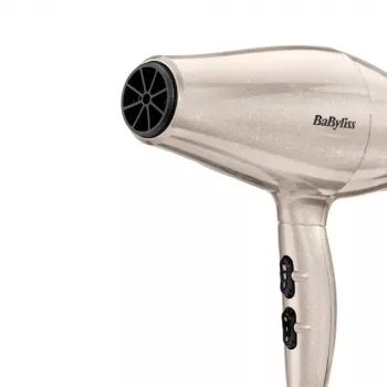 Fēns BABYLISS 5914PE — 2000 W, līdzstrāvas motors, 3 siltuma līmeņi, 2 ātrumi, aukstā poga, Melns/Zelts/Roze Zelts