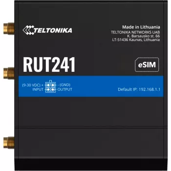 Teltonika Networks RUT241 eSIM Globālais industriālais maršrutētājs (RUT241230000)