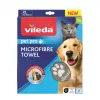 Mikrošķiedras dvielis VILEDA 172651 suņiem un kaķiem, pelēks, 650×1000 mm, poliamīds