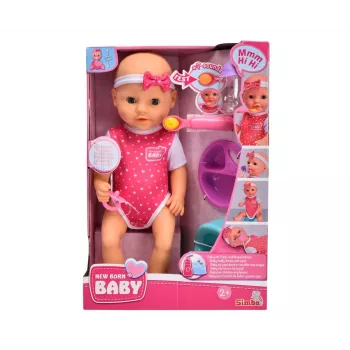 SIMBA New Born Baby Hungry Baby 38 cm – reālistiska mazuļa lelle, 38 cm