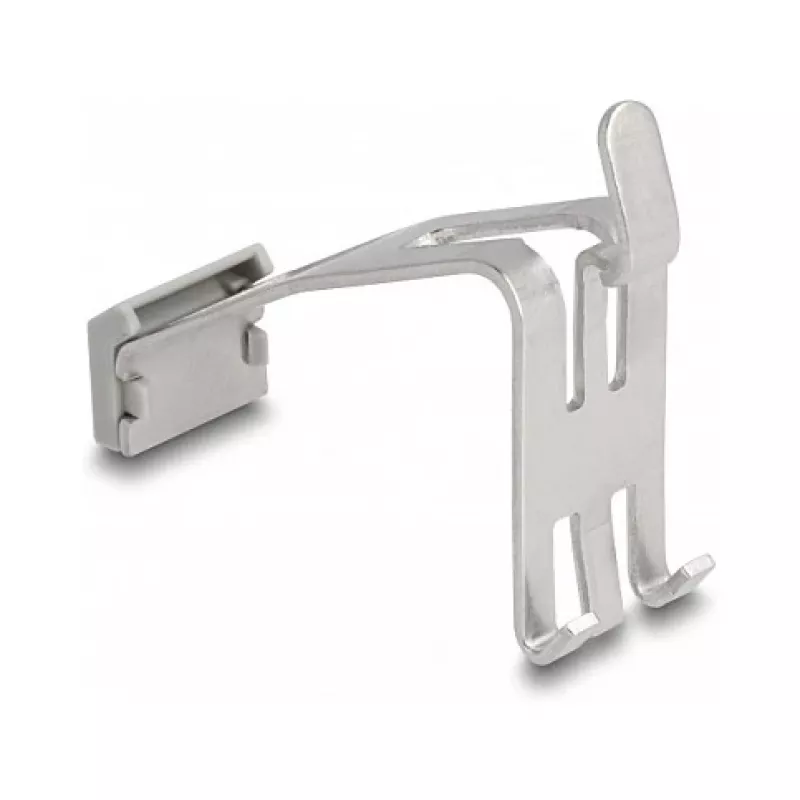 DeLOCK 66477 Keystone turētājs montāžai uz DIN sliedes, 1 ports, ar marķējuma lauku, metāla