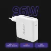 Lādētājs QOLTEC 51709, 96W USB-C PD, izejas diapazons 5V–20V