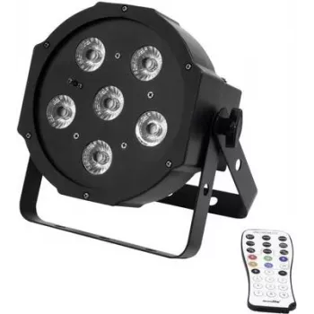 LED PAR gaisma EUROLITE SLS-603 6x3W melna – skatuves/ambienta apgaismojums, 18W kopā
