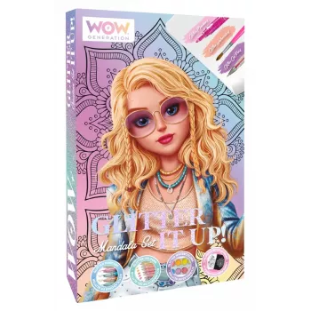 Radošais gleznošanas komplekts Kids Euroswan WOW00084 — Mandalas mirdzuma komplekts bērniem