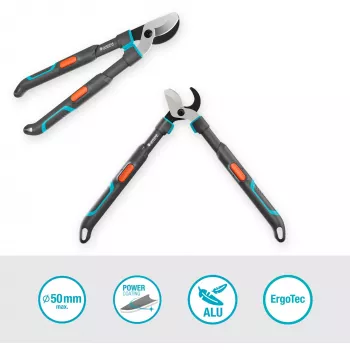 Gardena zaru šķēres TeleCut Pro S Pelēka/tirkīza 52cm - 67cm (12040-88)