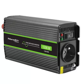Autoinvertors Qoltec Monolith 1200 W Melns 24 V