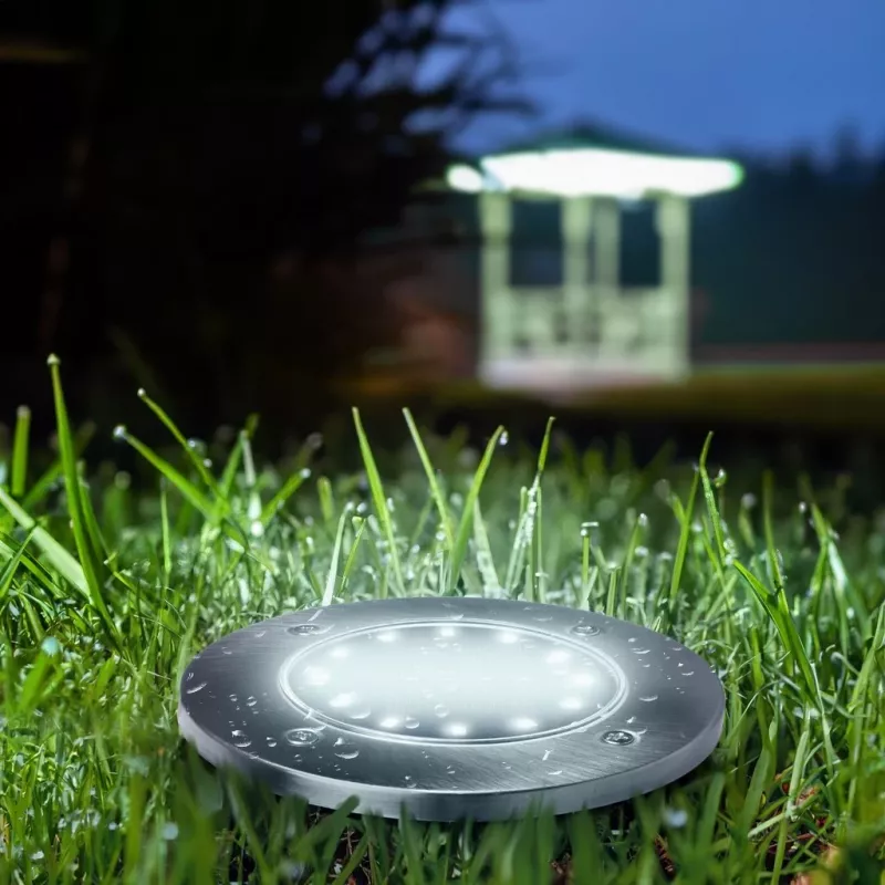 Maclean MCE318 LED saules celiņa lampa ar zemes smaili 12 LED SMD neitrāli balta 4000K 0,7 W IP44