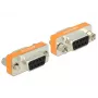 DeLOCK 65570 D-Sub 9 kontaktu (DB-9) ligzda–ligzda nullmodema savienotāju pārveidotājs, apzeltīti kontakti