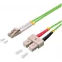 LogiLink optiskais lēciena kabelis LC/UPC daudzmodu (vīr.) – SC/UPC daudzmodu (vīr.) – 2 m – OM5 – gaiši zaļš