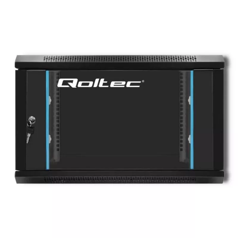 Rack skapis 19 collu QOLTEC 54465 tērauda konstrukcija 12U