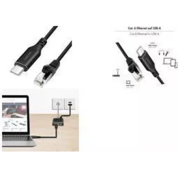 LogiLink CU0417 - USB 3.2 Type-C Gigabit Ethernet tīkla adaptera kabelis 15 m - tīkla karte - 1000 Mbps