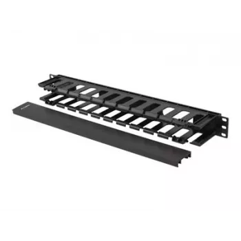 Lanberg 19 inch kabeļu pārvaldnieks 1U, A tips, plastmasa | AK-1703-B | Melns
