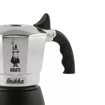 Bialetti Brikka Moka kanna 0.1 L Melna, Nerūsējošais tērauds
