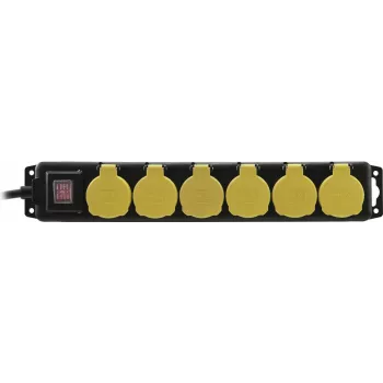 Pagarinātājs EUROLITE 30240154 — 6 kontaktligzdas IP44, 1.5 m kabelis