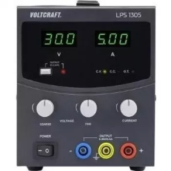 Laboratorijas barošanas bloks Voltcraft LPS1305 — regulējams 0–30 V līdzstrāva, 0–5 A