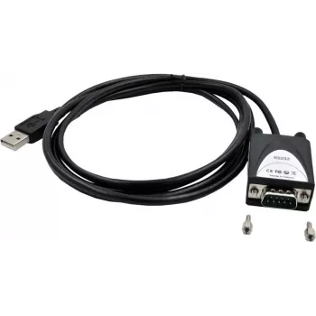 Exsys EX-1311-2-5V USB–RS-232 sērijas adapteris, melns