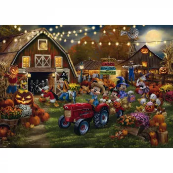 Puzle, Schmidt Spiele Thomas Kinkade Studios Disney Mikijs un Minija Ķirbju festivāls, 1000 gabali