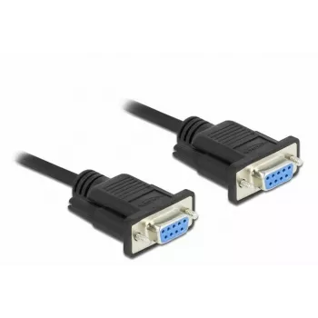 Seriālais kabelis DeLOCK 86604 Melns 10 m RS-232 Sub-D9