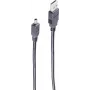 USB kabelis ShiverPeaks BS77261 1m USB A - Mini-USB B pelēks