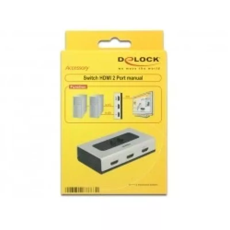 HDMI slēdzis DeLOCK 87663, 2 ieejas, 1 izeja, 1080p
