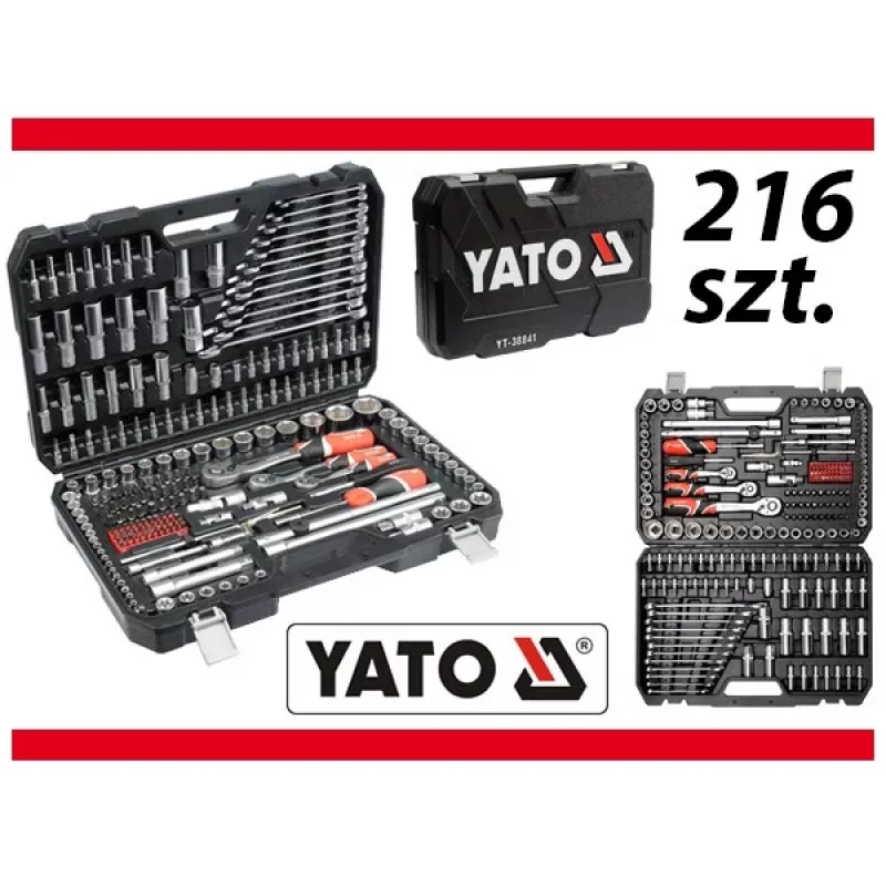 YATO YT-38841 1/4 inch, 3/8 inch, 1/2 inch uzgriežņu atslēgu komplekts