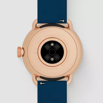 Withings ScanWatch 2 — Pulkstenis ar EKG, sirdsdarbības, SpO2, aktivitātes un miega izsekošanu (38 mm, zils rožu zelts)